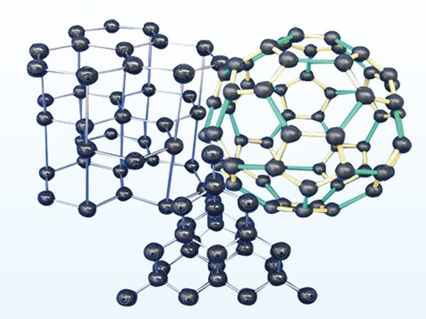 碳的同素異形體結構模型